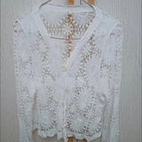Isabela - Cardigan de encaje con cuello en V
