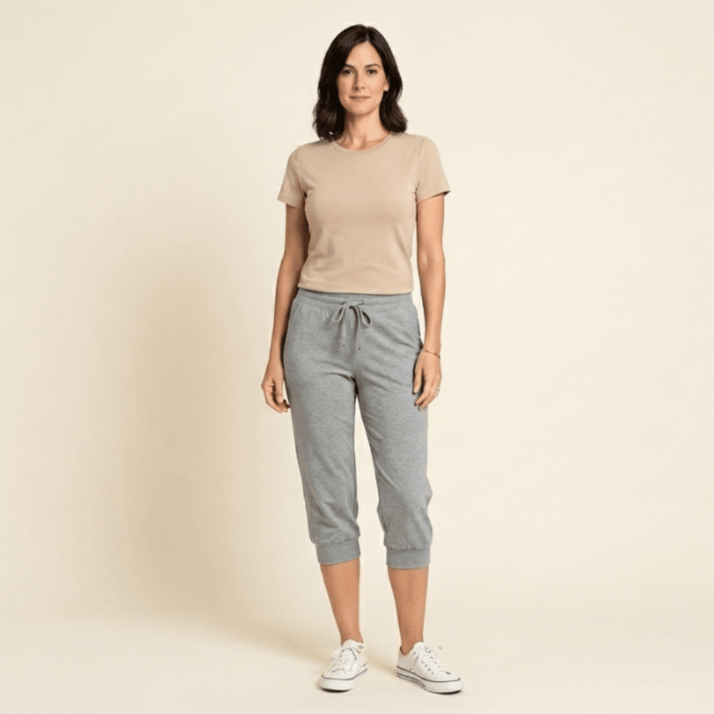 Lía - Pantalón capri ajustado de cintura alta