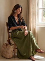 Sofía | Conjunto bohemio elegante de falda y blusa fluida