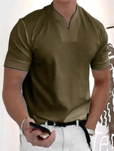 Pablo - Camiseta con cuello en V transpirable y corte clásico