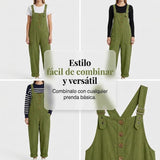 Olivia - Mono casual de tirantes con botones y ajuste holgado