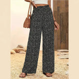Clara - Pantalón ancho de tiro alto con cintura fruncida
