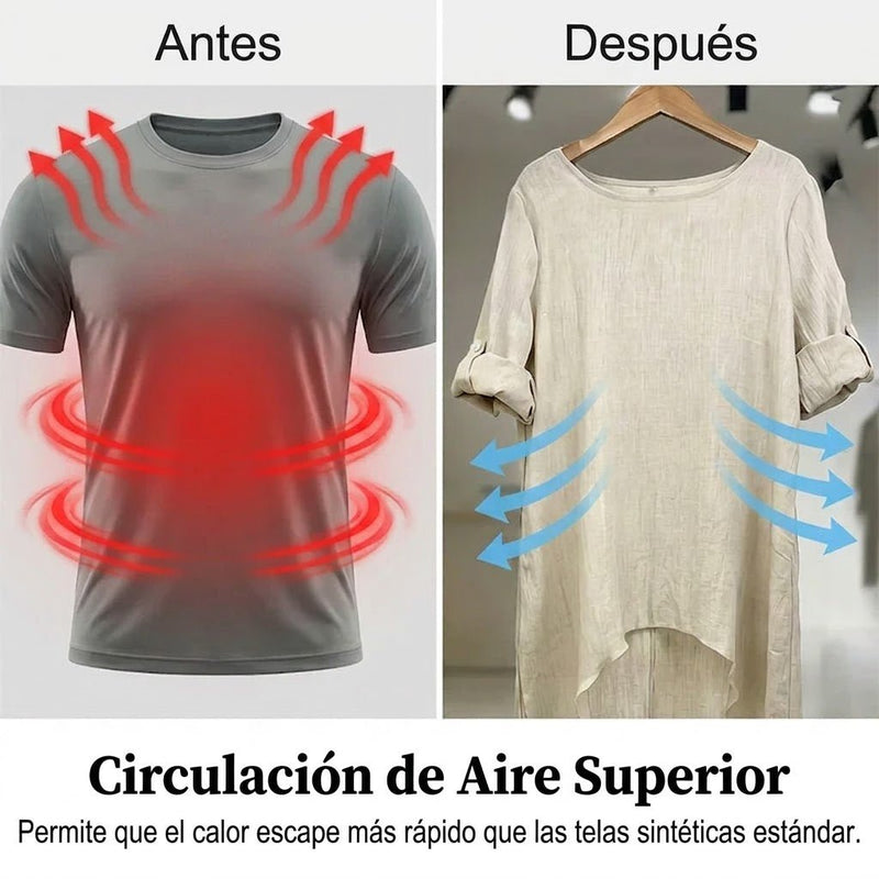 Cristina - Túnica de manga larga con bajo asimétrico