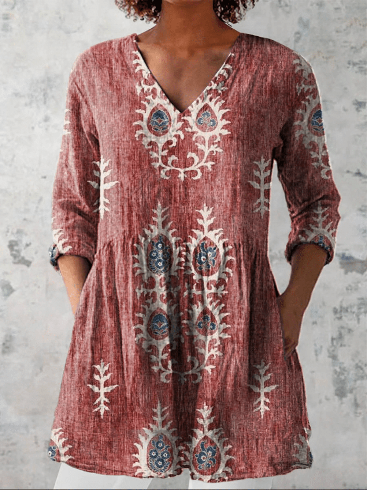 Carmen | Blusa larga de cuello en V