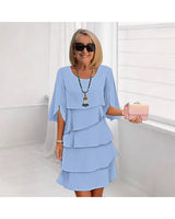 Brisa - Elegant Tiered Ruffle Dress - Camila Fashions