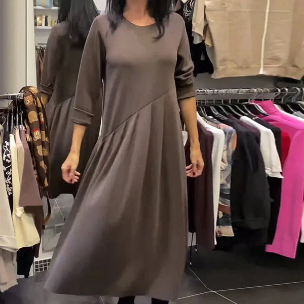 Mara – Vestido casual con escote redondo