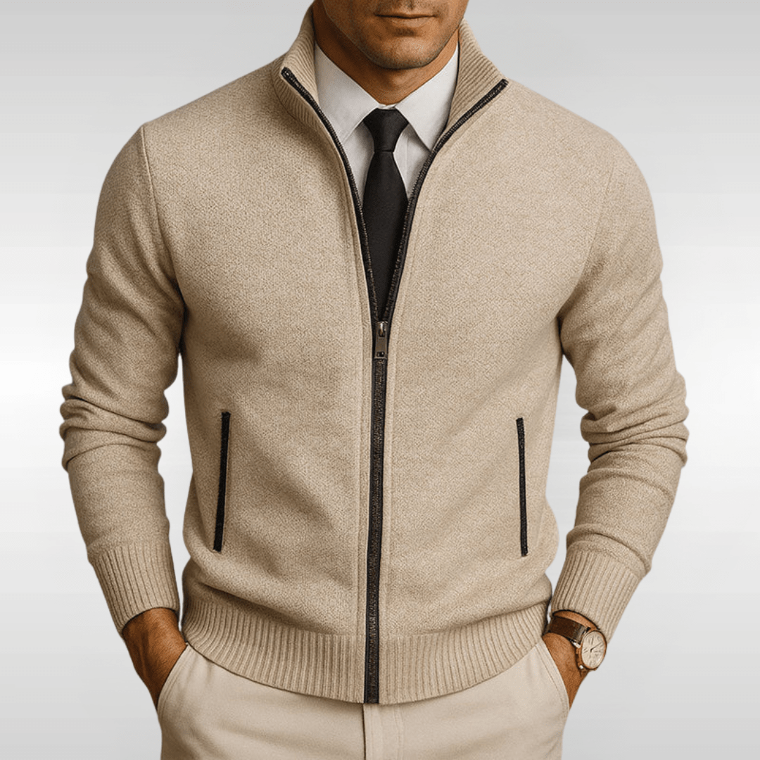 MARTIN CHAQUETA DE PUNTO CON CREMALLERA | ELEGANCIA FÁCIL PARA USO DIARIO