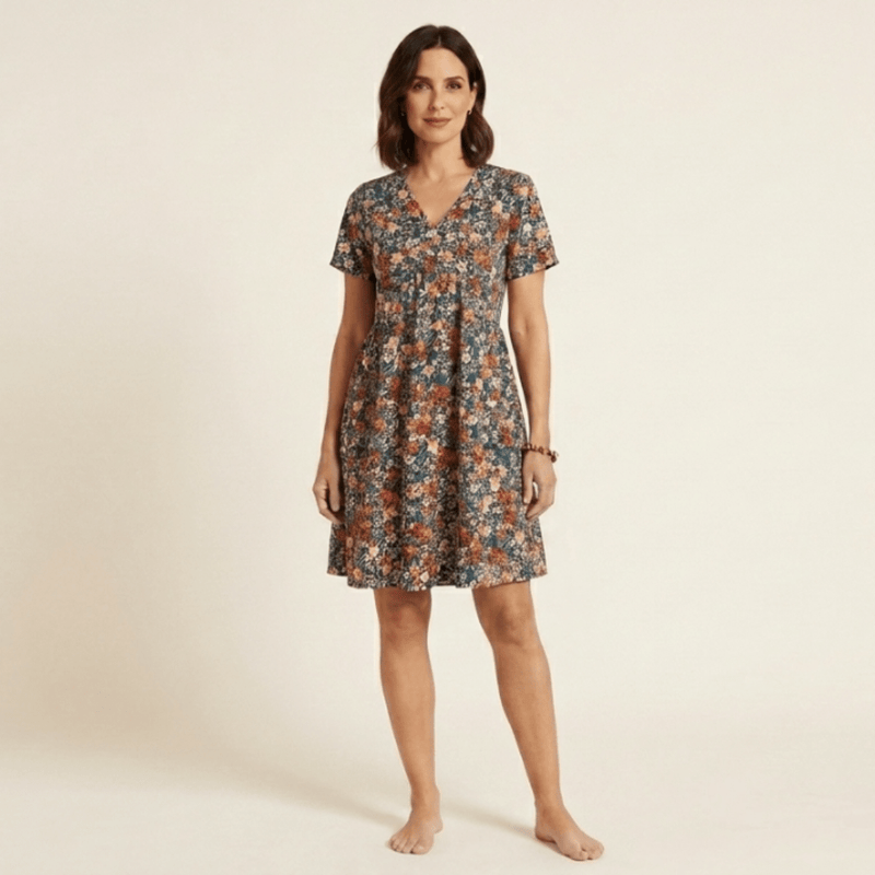 Bea - Vestido de verano floral con escote en V