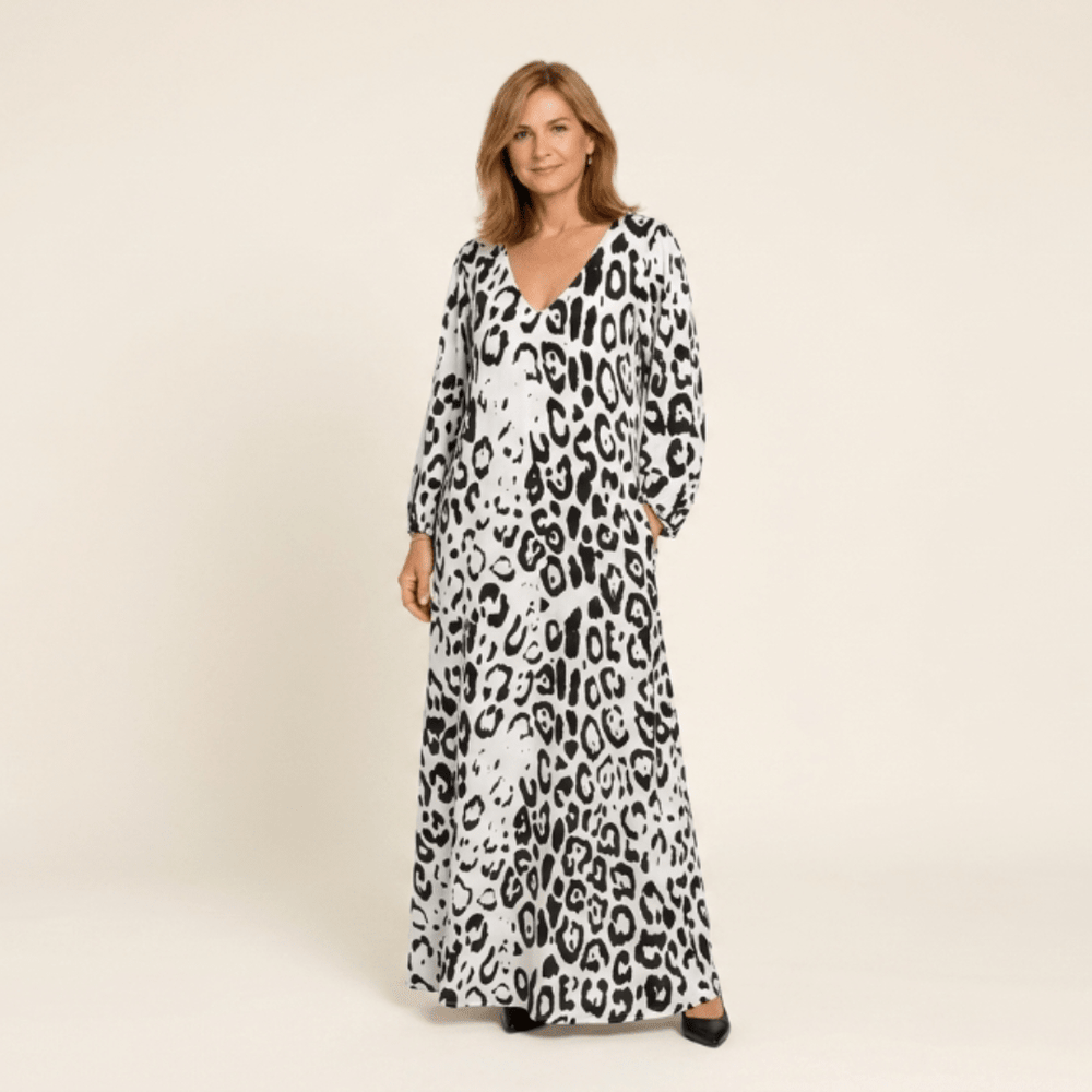 Amanda - Vestido Safari Chic con estampado de leopardo