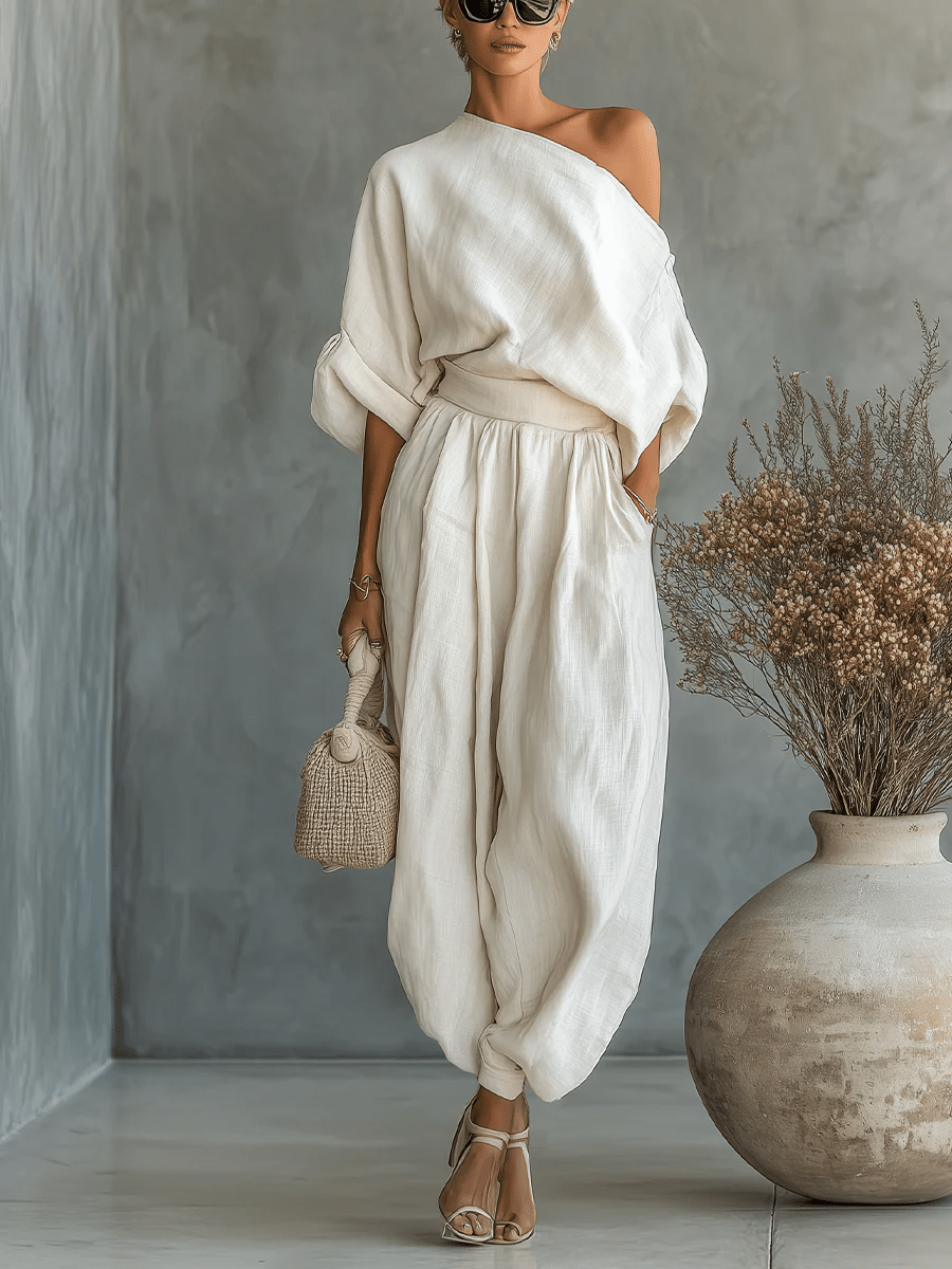 Mila™ | Conjunto de dos piezas con hombros descubiertos