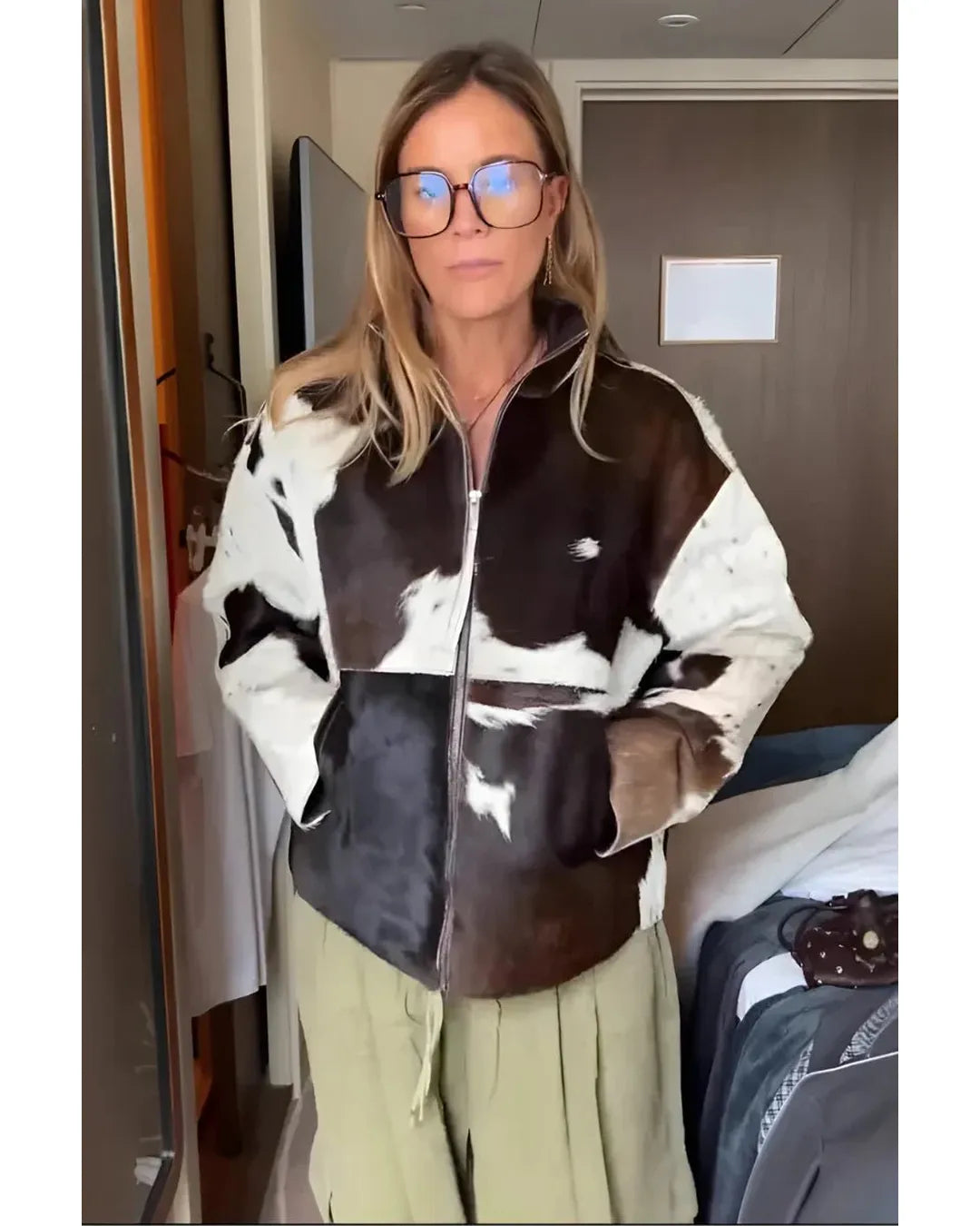 Andrea | Chaqueta elegante con textura y cremallera - Camila Fashions