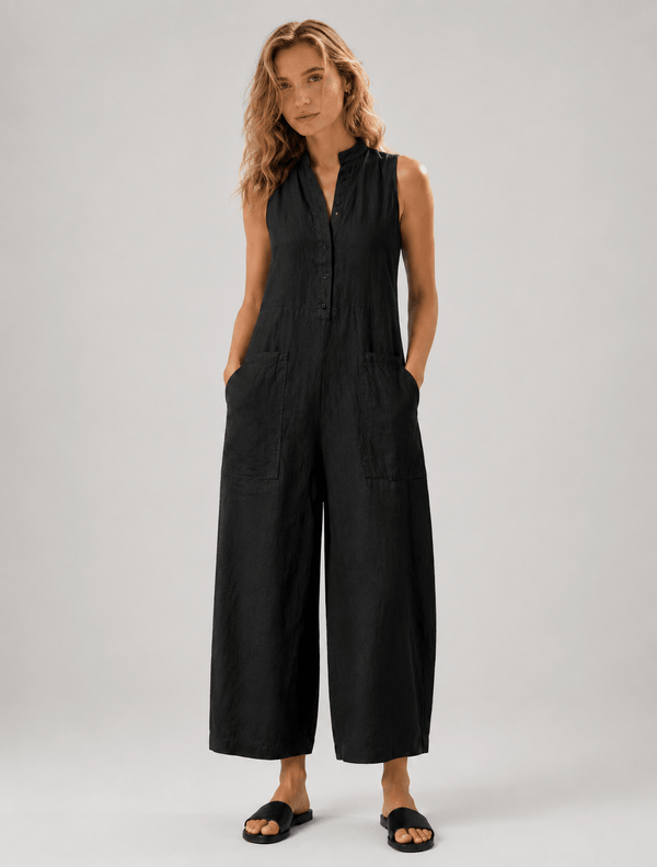 Julia | Sleeveless Linen Pinafore