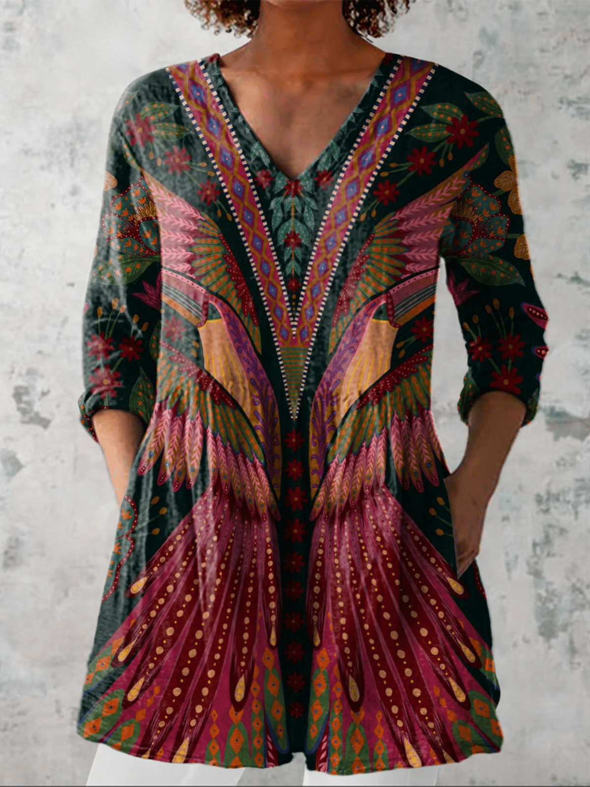 Paula | Blusa larga de cuello en V