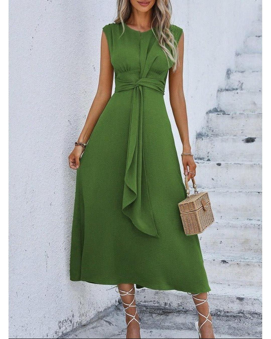 Eva - Vestido elegante sin mangas con cintura ajustable - Camila Fashions