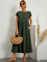 Gabriela - Vestido midi fluido de elegancia atemporal