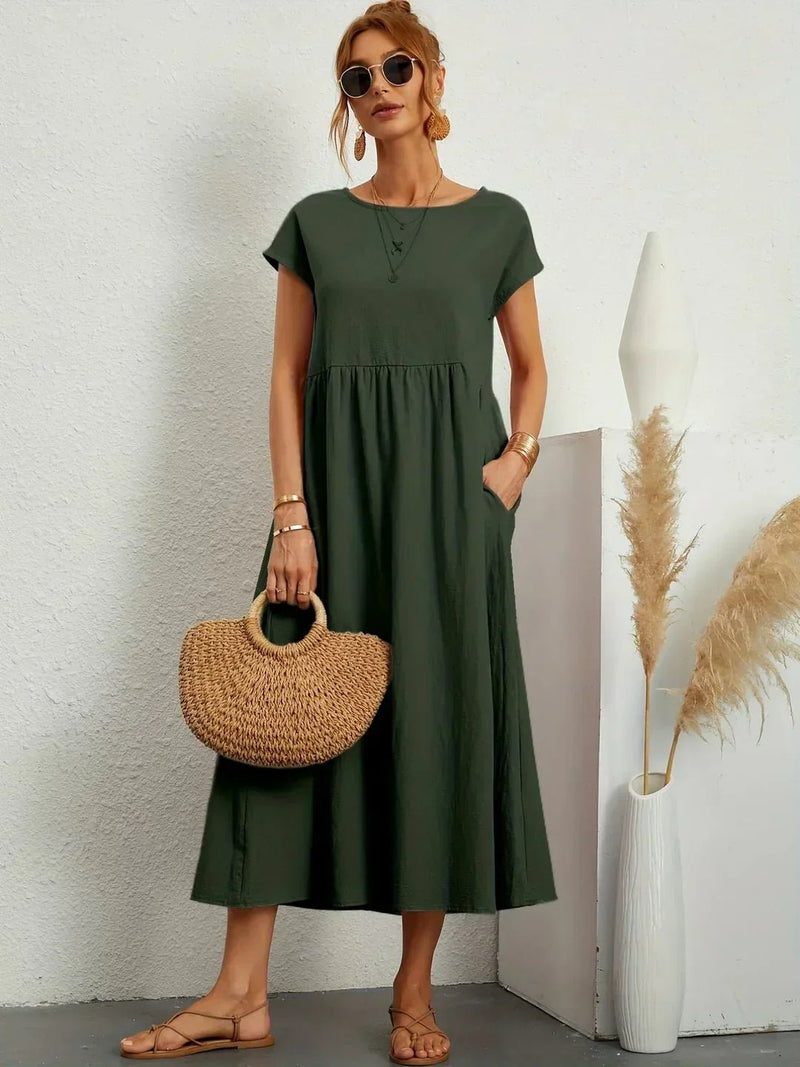 Gabriela - Vestido midi fluido de elegancia atemporal