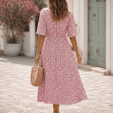 Francesca | Elegant Midi Dress with Tummy Concealing Design