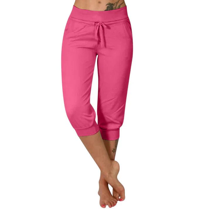 Tamara – Pantalones capri con cordón en la cintura