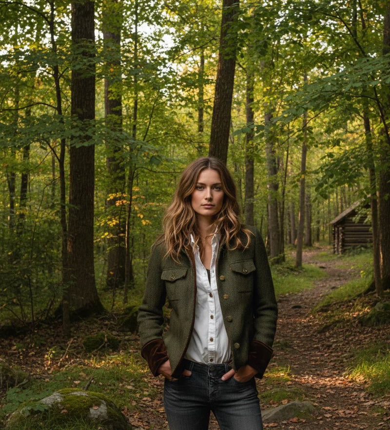 Daniela | Chaqueta elegante con detalles de terciopelo