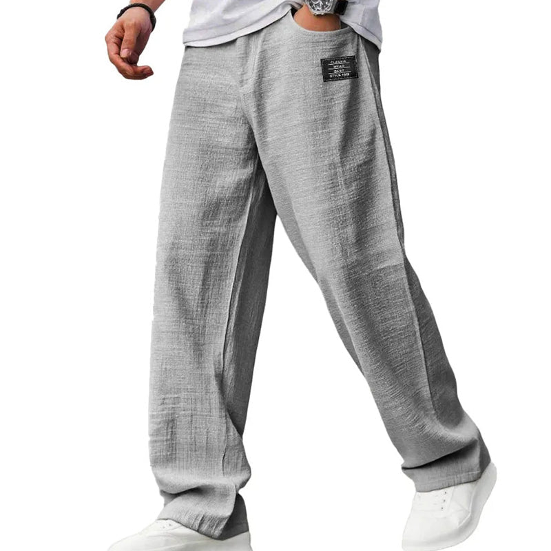 🌞Despertar primaveral: ¡50 % de descuento!☁️Imprescindible para el verano: pantalones de algodón y lino transpirables para hombre: máxima comodidad y estilo