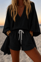 Nice Set | Sleeveless Top, Shorts & Flowing Kimono