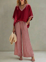 Amalia | Conjunto de rayas elegante y casual