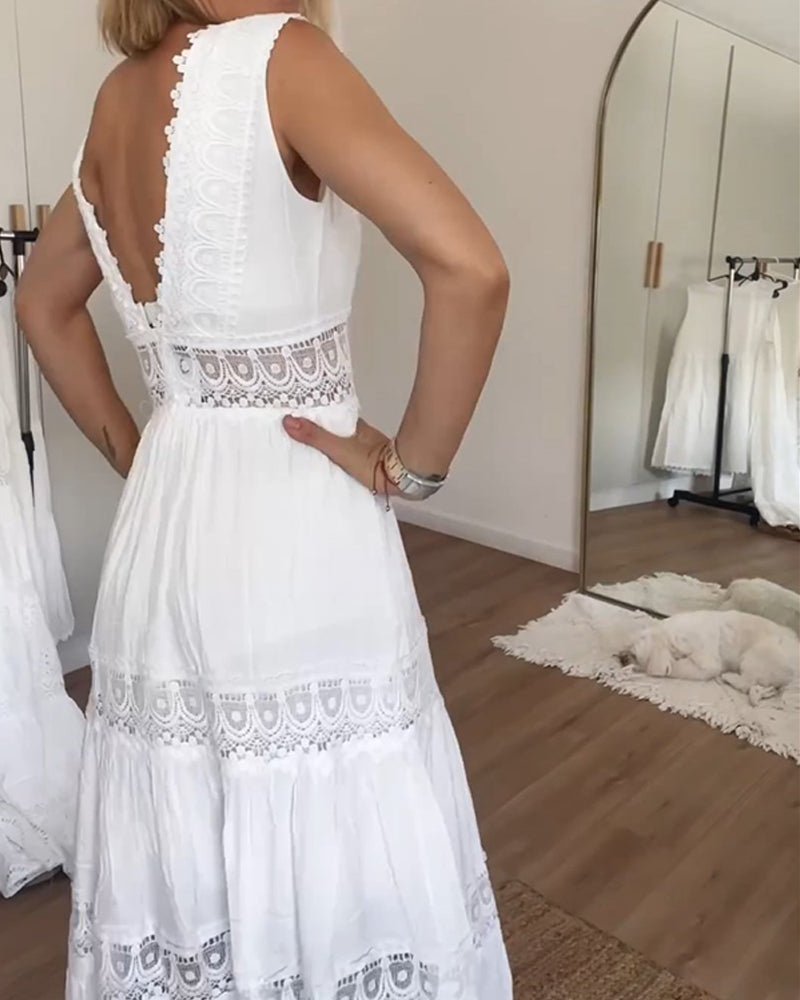 Ana™ | Vestido Elegante de Encaje con Escote en V