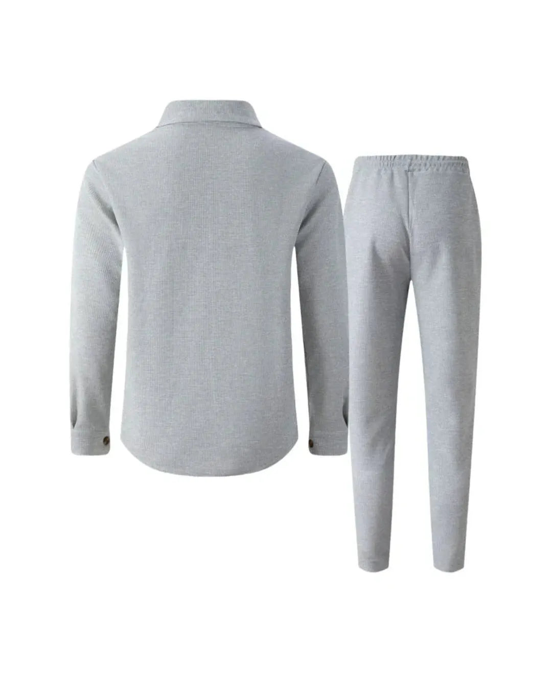 Iván – Conjunto de chaqueta abotonada y pantalón waffle - Camila Fashions