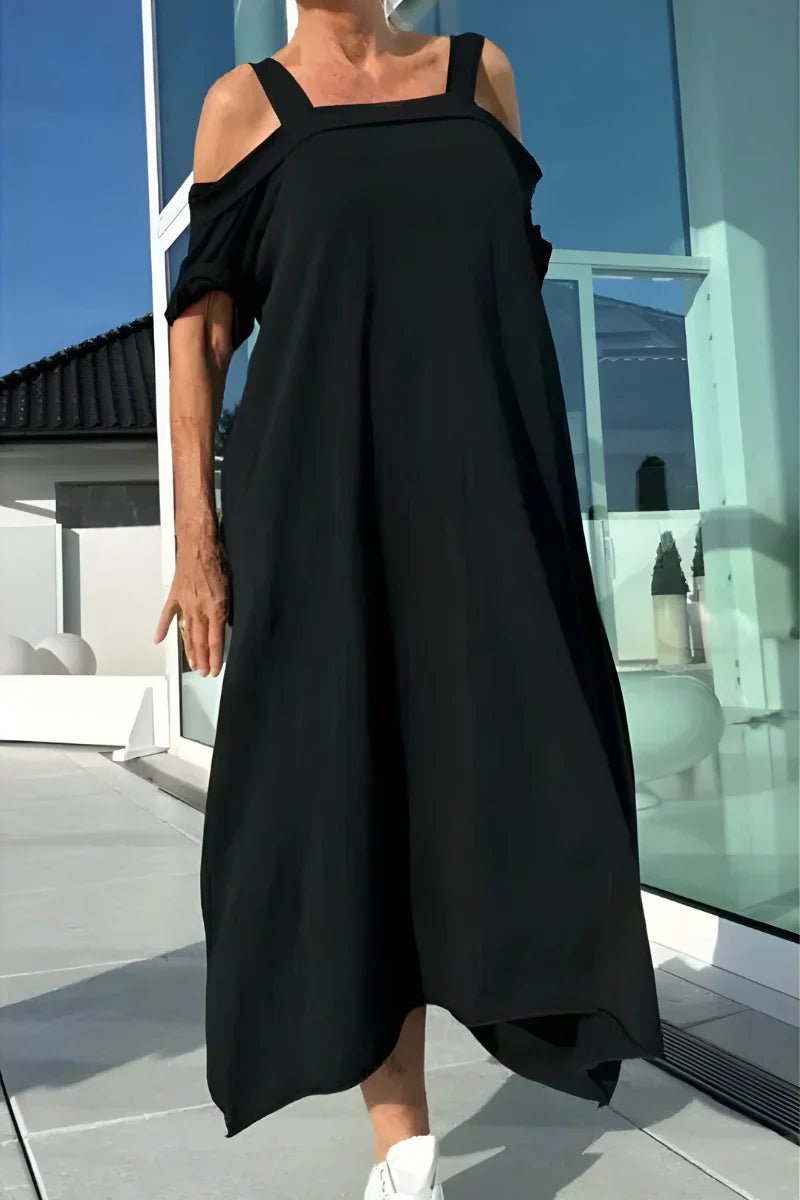 Nova - Vestido largo de verano con hombros descubiertos