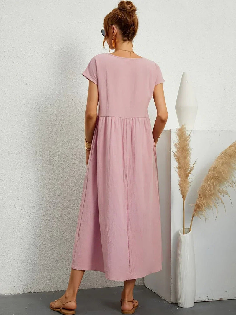 Gabriela - Vestido midi fluido de elegancia atemporal