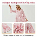 Soraya - Vestido con escote en V y estampado
