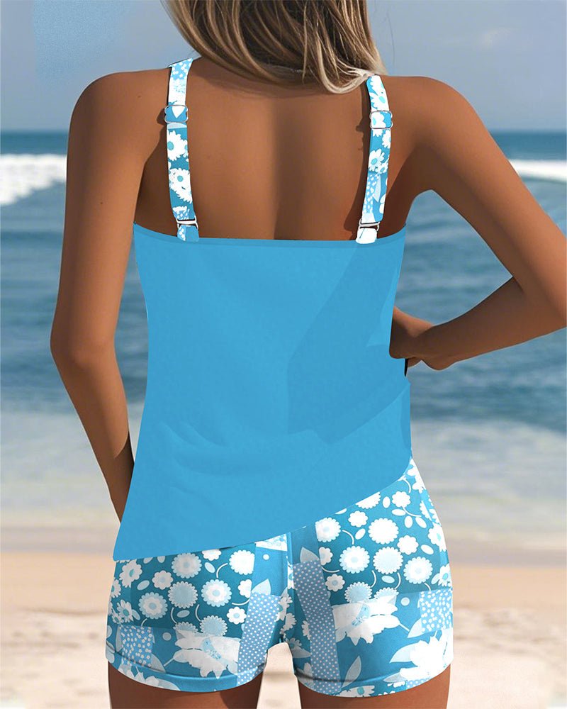 Laura - Conjunto de bikini de dos piezas con estampado floral