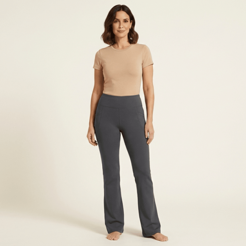 Diana - Pantalón de cintura alta elástico y corte ancho