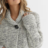 Buttoned Chunky Cardigan Knitting Pattern