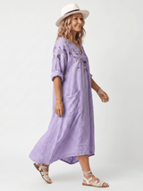 Tavi | Floral Oversized Pocket Midi Dress