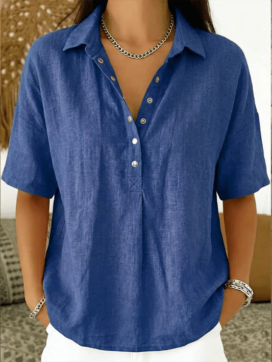 Valerina Milano® | Blusa con cuello y detalle de botones (¡OFERTA TEMPORAL 1+1 GRATIS!)