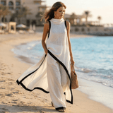 Marina | Conjunto asimétrico de túnica y pantalón amplio