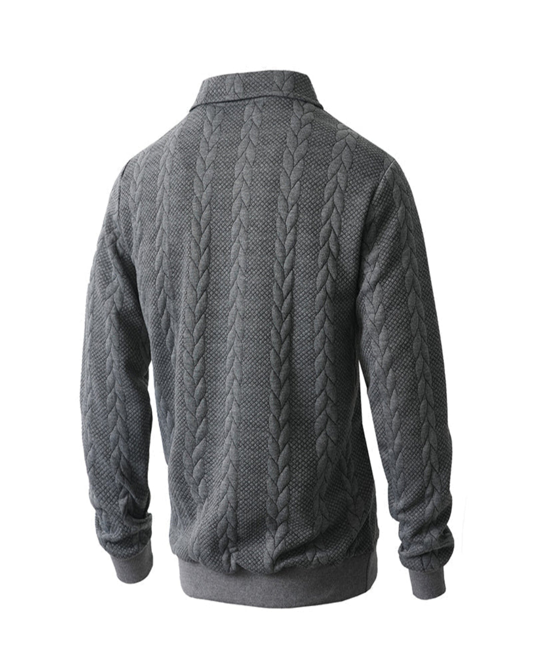 Hugo – Suéter de punto trenzado con media cremallera - Camila Fashions