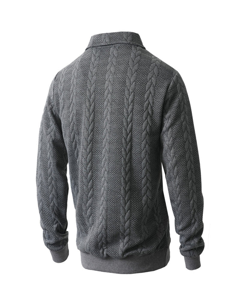 Hugo – Cable-Knit Half-Zip Jumper - Camila Fashions