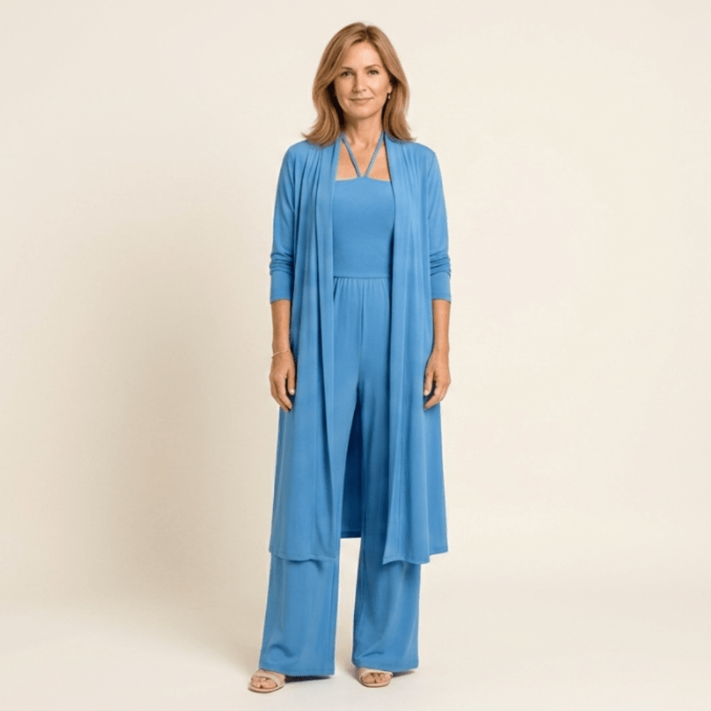 Celia - Conjunto con espalda descubierta y pierna ancha