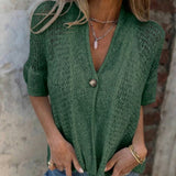 Sara - Blusa de punto con botón