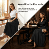 Gabriela - Falda larga fluida de cintura alta
