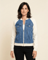 Paula | Chaqueta vaquera de diseño combinado