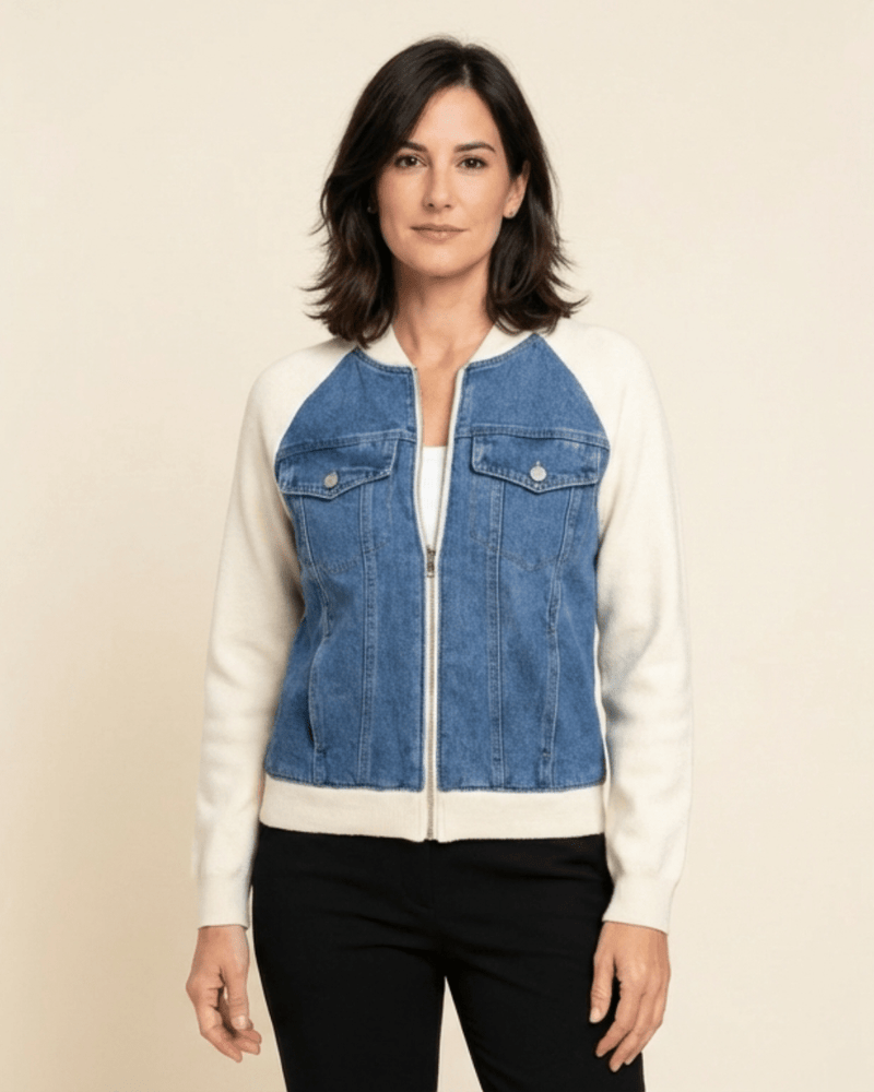 Paula | Chaqueta vaquera de diseño combinado