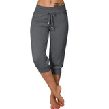 Tamara – Pantalones capri con cordón en la cintura