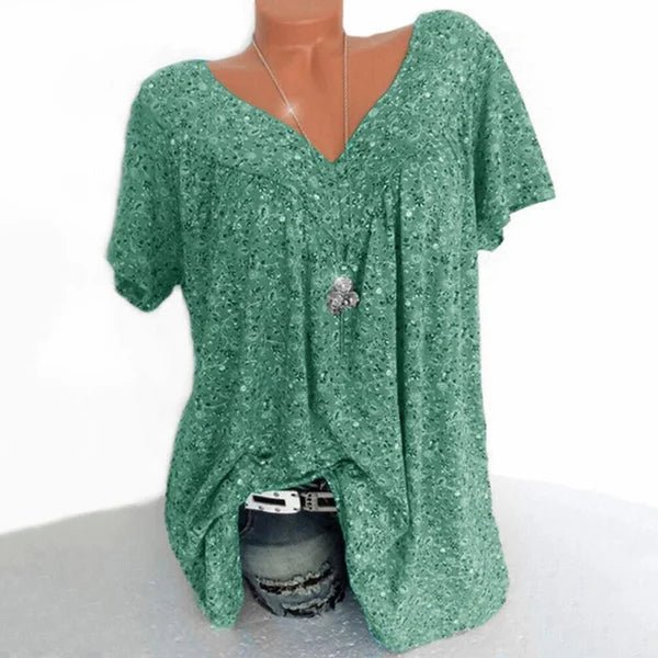 Julia - Blusa estampada con escote en V