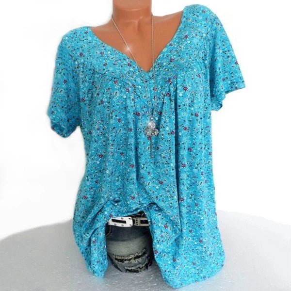 Julia - Blusa estampada con escote en V