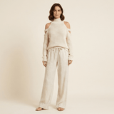 Camila - Conjunto moderno de punto y pantalón fluido