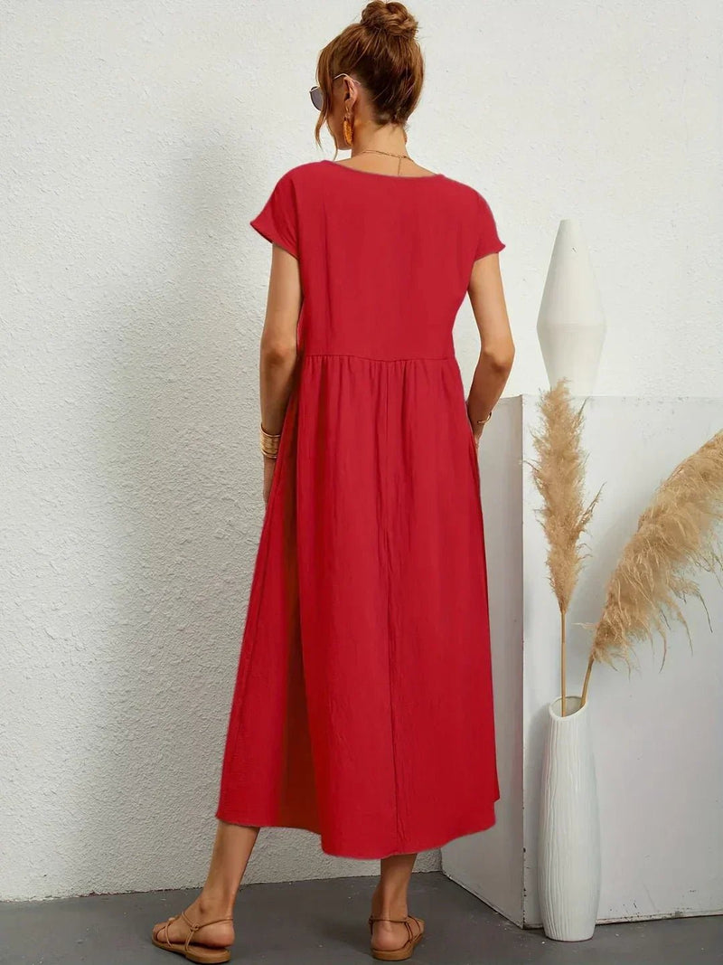 Gabriela - Vestido midi fluido de elegancia atemporal