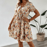 Bea | Vestido de verano floral con escote en V